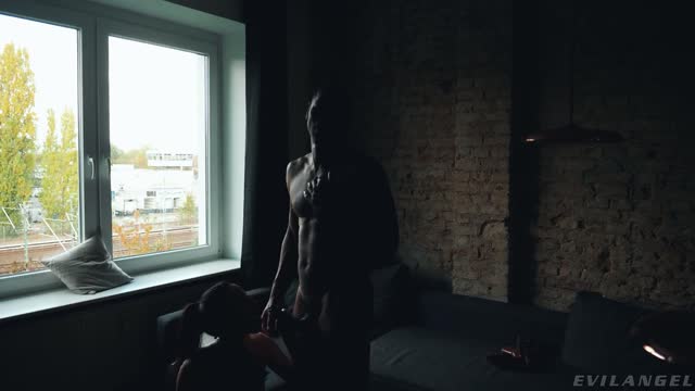 Kristy Black impromptu post-scene BJ — Ebony scene by Mylfed