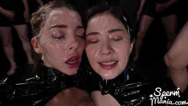 Haruka Suzuno & Mary Popiense's Sticky Bukkake Facial — Cumshot & Facial, Bukkake, Facial scene by Mylfed