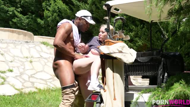 Pool Cleaner And Golf Instructor With BBCs DP Blonde Golf Nympho Lola Taylor — Group & Threesome, Blonde, DP scene by Mylfed
