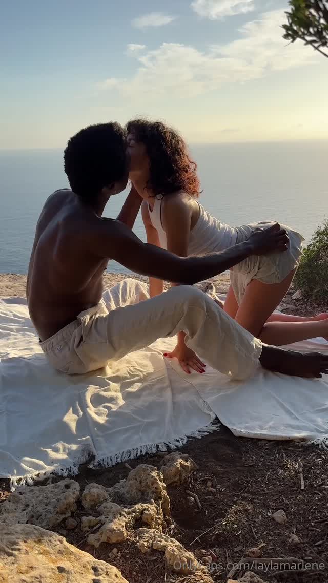 Sex with Goro Kush on a cliff at the sunset 🫠 the combo of his huge black cock and the view is amazing 😈 — Ebony scene by Mylfed