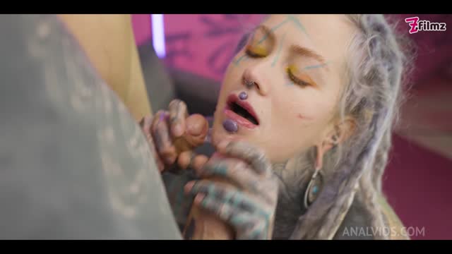 Extreme TATTOO DAP action - Two big dicks in one ASS - anal gapes, squirt, ATM — Anal, Anal, Extreme scene by Mylfed